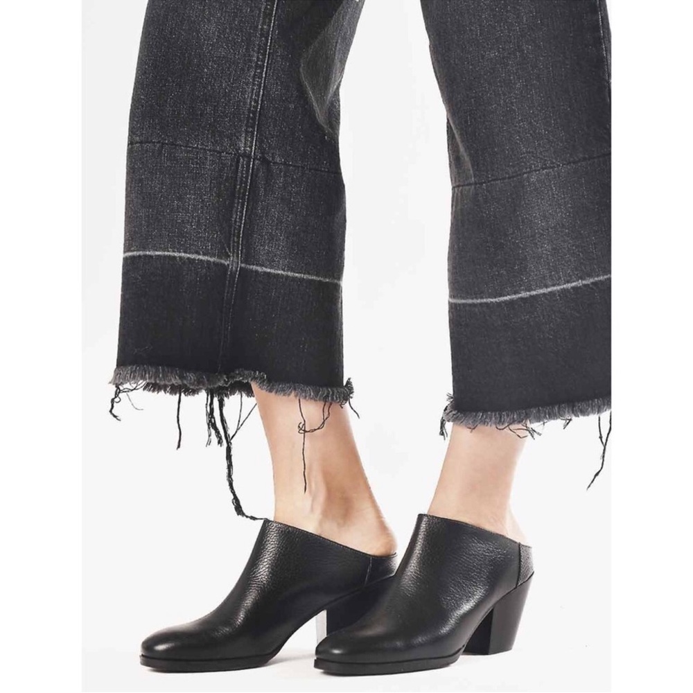 Rachel Comey Mars Mules Black Pebbled Leather Heels US 7 - Picture 2 of 15